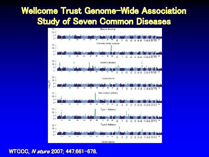 Wellcome Trust Genome-Wide Association Study of Seven Common Diseases WTCCC, N ature 2007; 447: