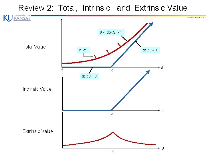 Review 2: Total, Intrinsic, and Extrinsic Value © Paul Koch 1 -2 0 <