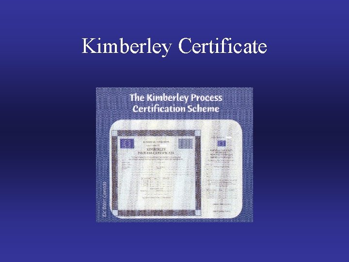 Kimberley Certificate 