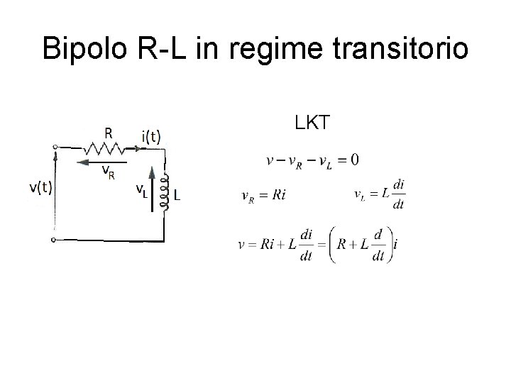Bipolo R-L in regime transitorio LKT 