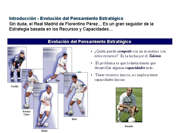 Introducción - Evolución del Pensamiento Estratégico Sin duda, el Real Madrid de Florentino Pérez.