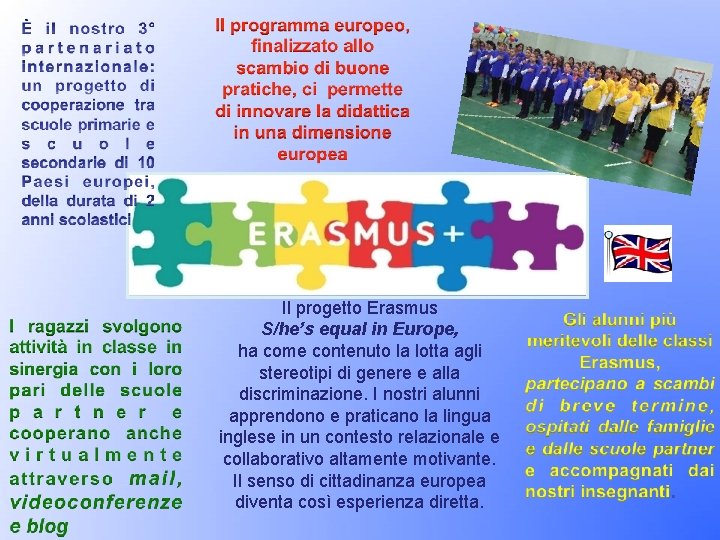 Il progetto Erasmus S/he’s equal in Europe, ha come contenuto la lotta agli stereotipi