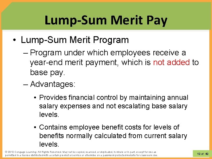 Lump-Sum Merit Pay • Lump-Sum Merit Program – Program under which employees receive a Lump-Sum Merit Pay • Lump-Sum Merit Program – Program under which employees receive a