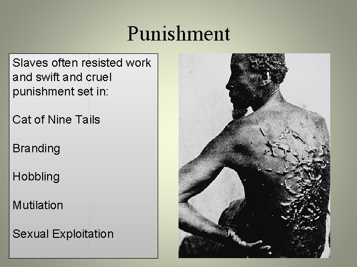 Punishment Slaves often resisted work and swift and cruel punishment set in: Cat of Punishment Slaves often resisted work and swift and cruel punishment set in: Cat of