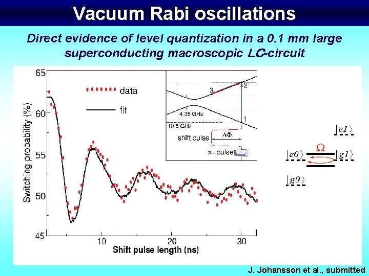 Vacuum Rabi oscillations Direct evidence of level quantization in a 0. 1 mm large