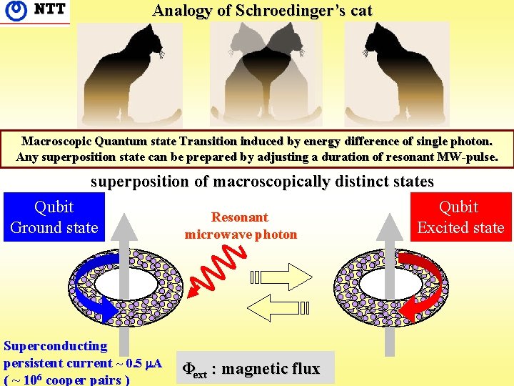 Analogy of Schroedinger’s cat Macroscopic Quantum state Transition induced by energy difference of single