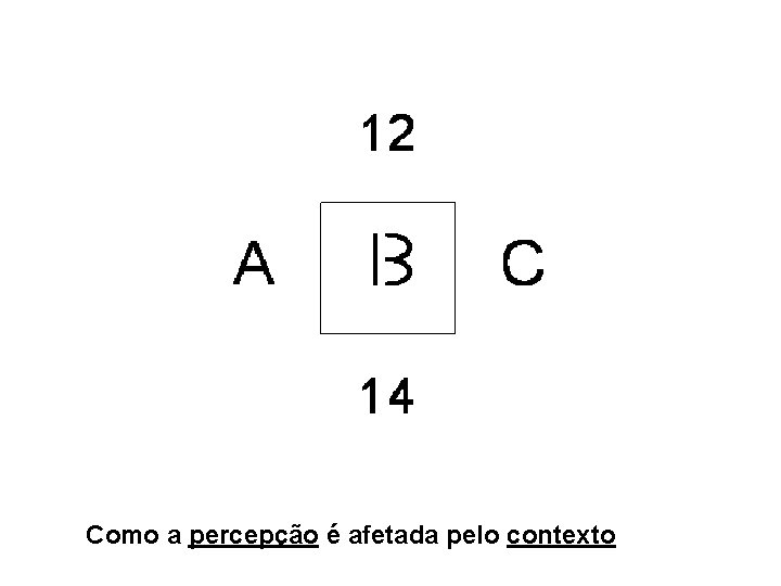 Como a percepção é afetada pelo contexto 