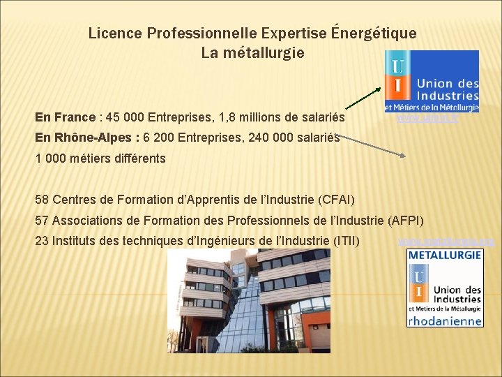Licence Professionnelle Expertise Énergétique La métallurgie En France : 45 000 Entreprises, 1, 8