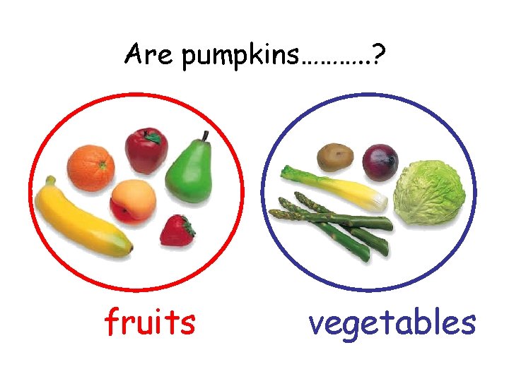 Are pumpkins………. . ? fruits vegetables Are pumpkins………. . ? fruits vegetables