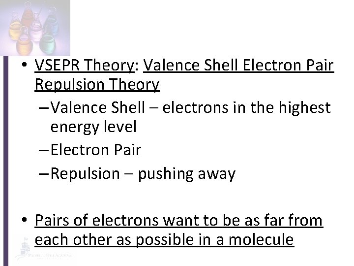  • VSEPR Theory: Valence Shell Electron Pair Repulsion Theory – Valence Shell –