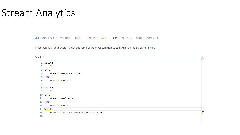 Stream Analytics 