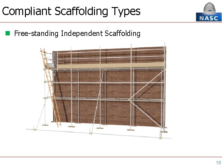 Compliant Scaffolding Types Free-standing Independent Scaffolding 13 