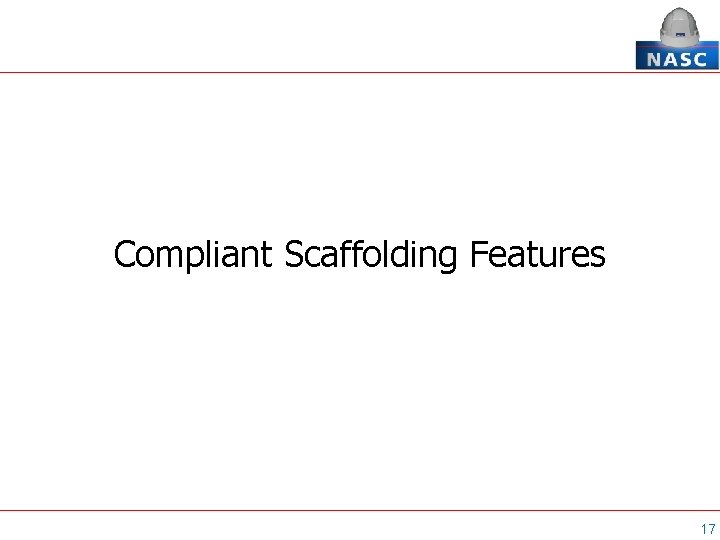 Compliant Scaffolding Features 17 