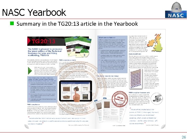NASC Yearbook Summary in the TG 20: 13 article in the Yearbook 26 