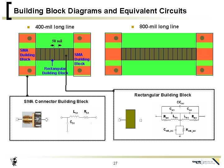 Building Block Diagrams and Equivalent Circuits n 400 -mil long line n 800 -mil