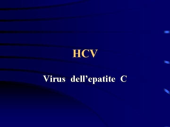 HCV Virus dell’epatite C 