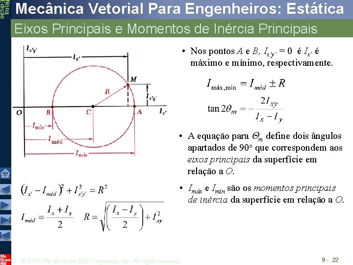 Nona Edição Mecânica Vetorial Para Engenheiros: Estática Eixos Principais e Momentos de Inércia Principais
