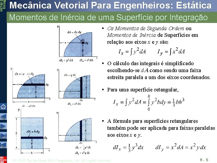 Nona Edição Mecânica Vetorial Para Engenheiros: Estática Momentos de Inércia de uma Superfície por