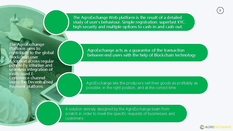 9 The Agro. Exchange Web platform is the result of a detailed study of 9 The Agro. Exchange Web platform is the result of a detailed study of