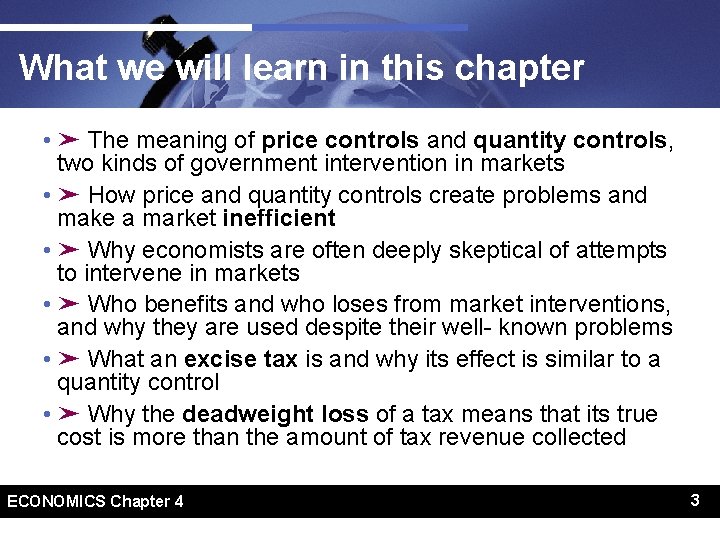 What we will learn in this chapter • ➤ The meaning of price controls