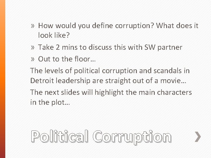 » How would you define corruption? What does it look like? » Take 2