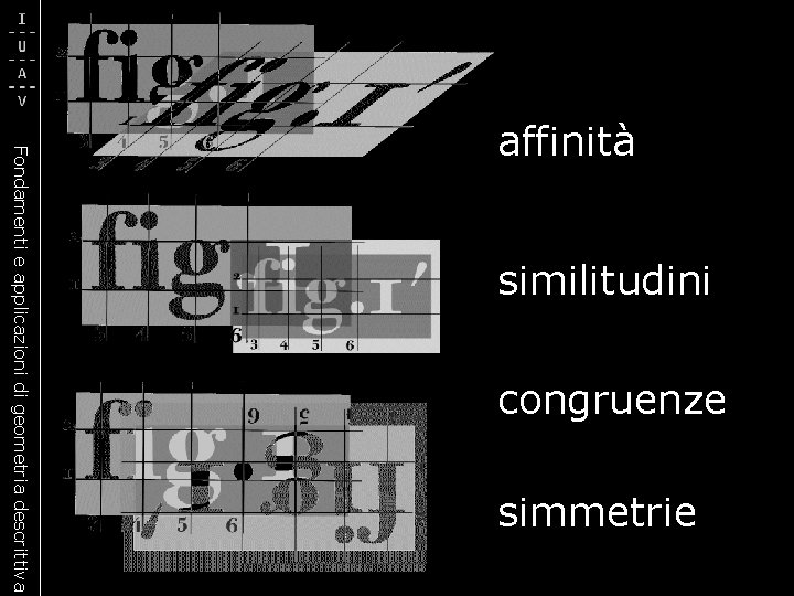 similitudini congruenze simmetrie Fondamenti e applicazioni di geometria descrittiva affinità 