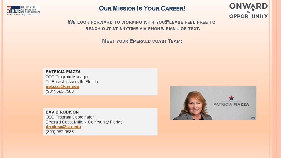 OUR MISSION IS YOUR CAREER! WE LOOK FORWARD TO WORKING WITH YOU!PLEASE FEEL FREE OUR MISSION IS YOUR CAREER! WE LOOK FORWARD TO WORKING WITH YOU!PLEASE FEEL FREE