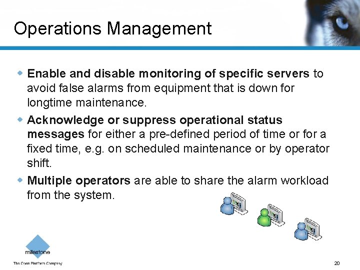 Operations Management w Enable and disable monitoring of specific servers to avoid false alarms