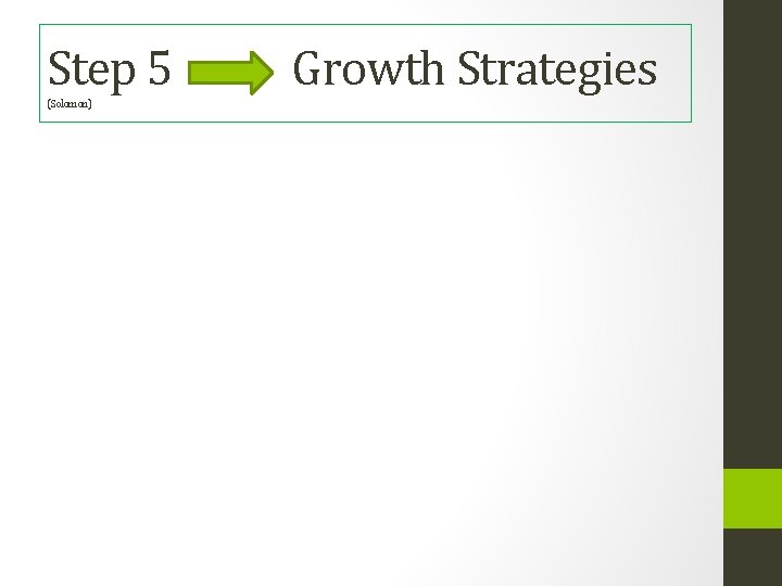 Step 5 (Solomon) Growth Strategies 