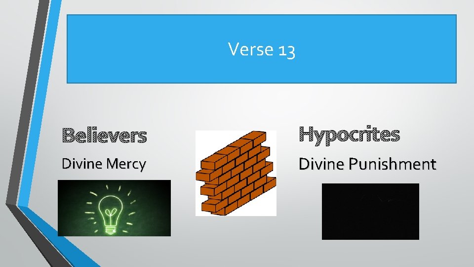 Verse 13 Believers Hypocrites Divine Mercy Divine Punishment 