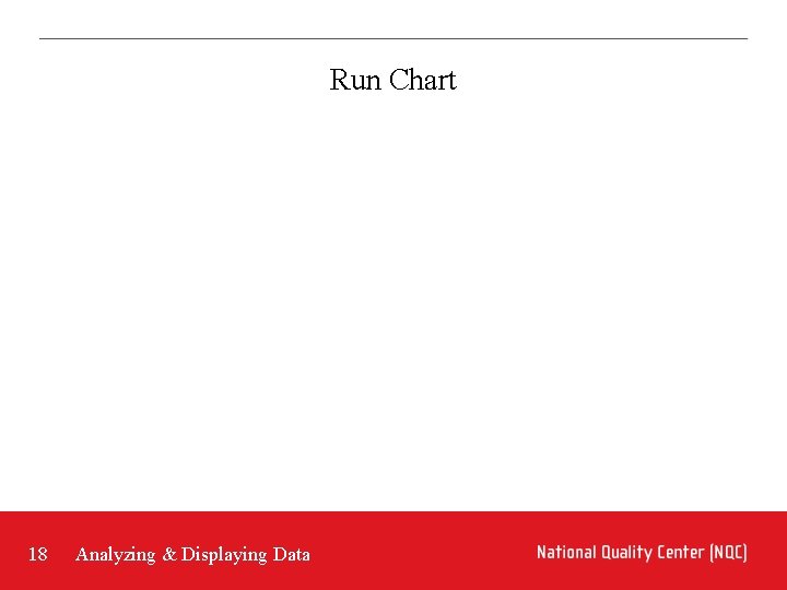 Run Chart 18 Analyzing & Displaying Data Run Chart 18 Analyzing & Displaying Data