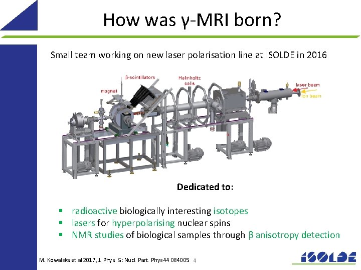 How was γ-MRI born? Small team working on new laser polarisation line at ISOLDE How was γ-MRI born? Small team working on new laser polarisation line at ISOLDE