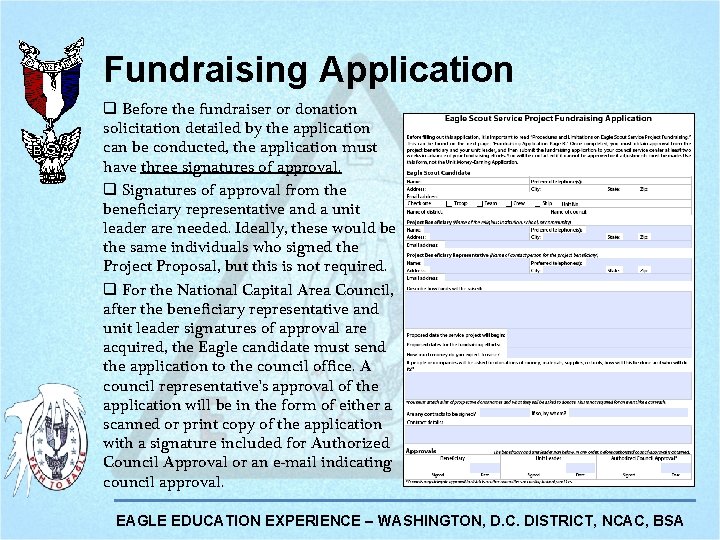 Fundraising Application q Before the fundraiser or donation solicitation detailed by the application can Fundraising Application q Before the fundraiser or donation solicitation detailed by the application can