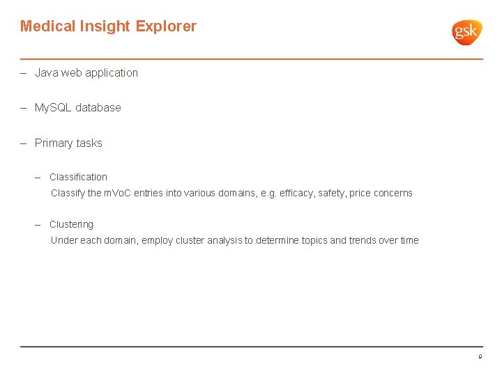 Medical Insight Explorer – Java web application – My. SQL database – Primary tasks
