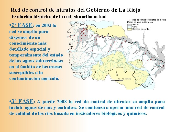 Red de control de nitratos del Gobierno de La Rioja Evolución histórica de la