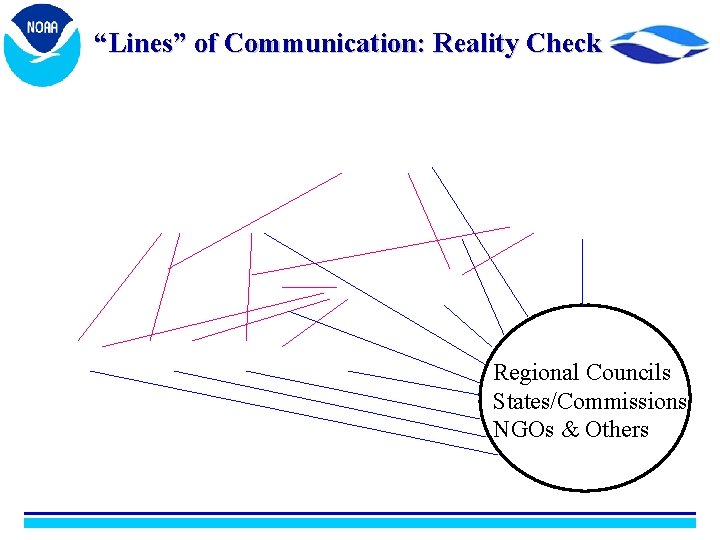 “Lines” of Communication: Reality Check Regional Councils States/Commissions NGOs & Others 