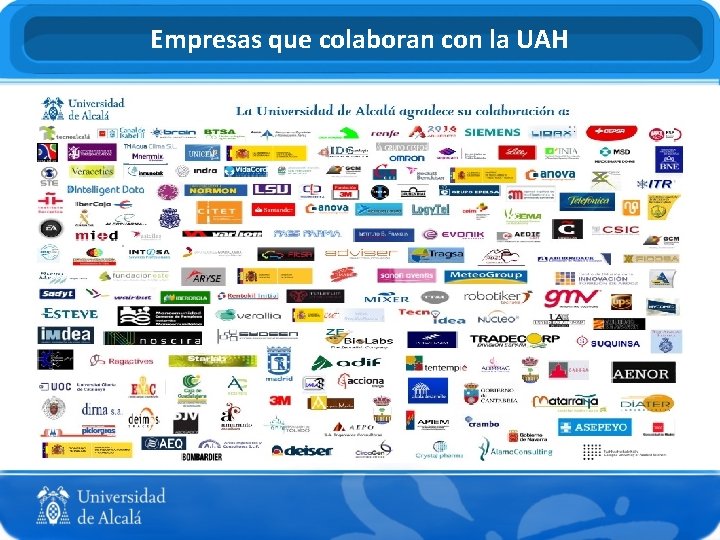 Empresas que colaboran con la UAH 