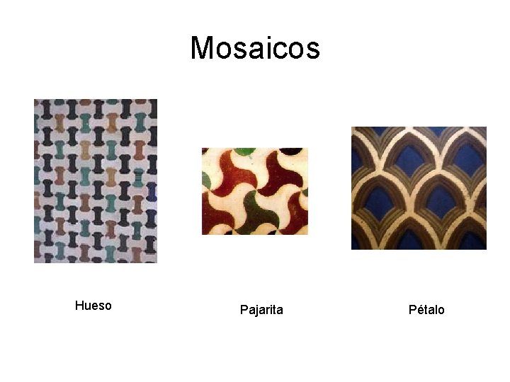 Mosaicos Hueso Pajarita Pétalo 