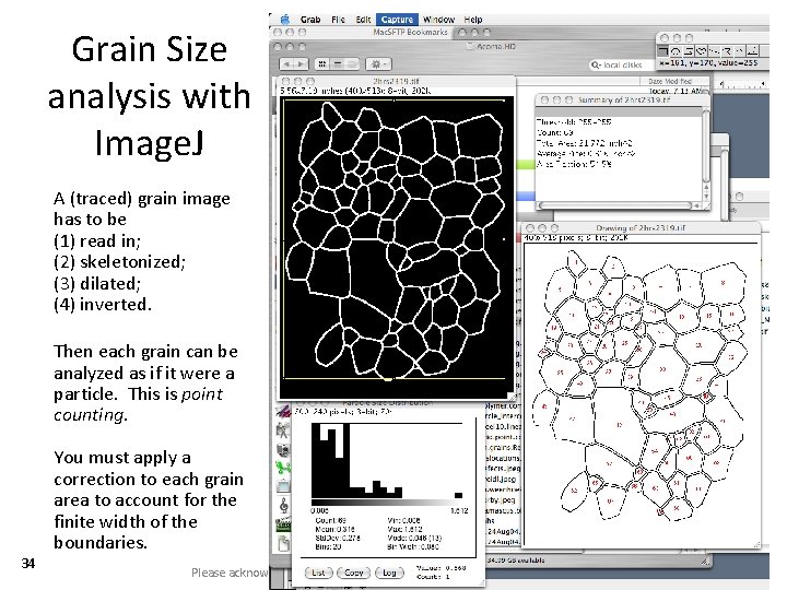 Grain Size analysis with Image. J A (traced) grain image has to be (1)