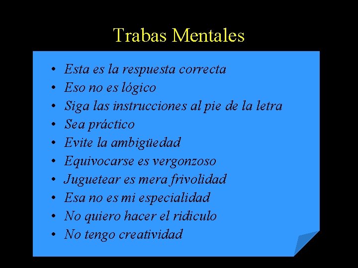 Trabas Mentales • • • Esta es la respuesta correcta Eso no es lógico