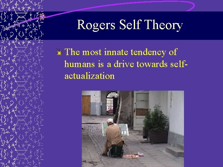 Rogers Self Theory The most innate tendency of humans is a drive towards selfactualization Rogers Self Theory The most innate tendency of humans is a drive towards selfactualization