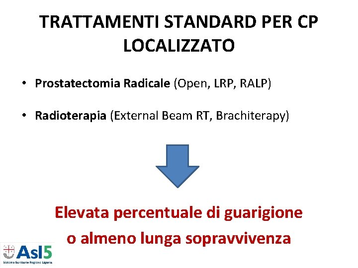 TRATTAMENTI STANDARD PER CP LOCALIZZATO • Prostatectomia Radicale (Open, LRP, RALP) • Radioterapia (External TRATTAMENTI STANDARD PER CP LOCALIZZATO • Prostatectomia Radicale (Open, LRP, RALP) • Radioterapia (External