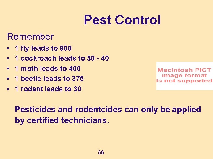 Pest Control Remember • • • 1 fly leads to 900 1 cockroach leads Pest Control Remember • • • 1 fly leads to 900 1 cockroach leads