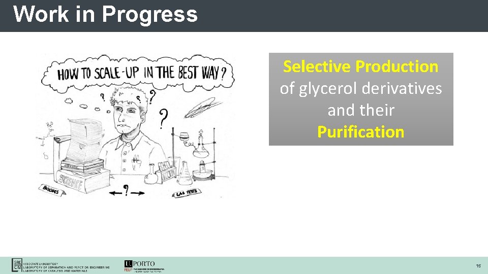 Work in Progress Selective Production of glycerol derivatives and their Purification 15 