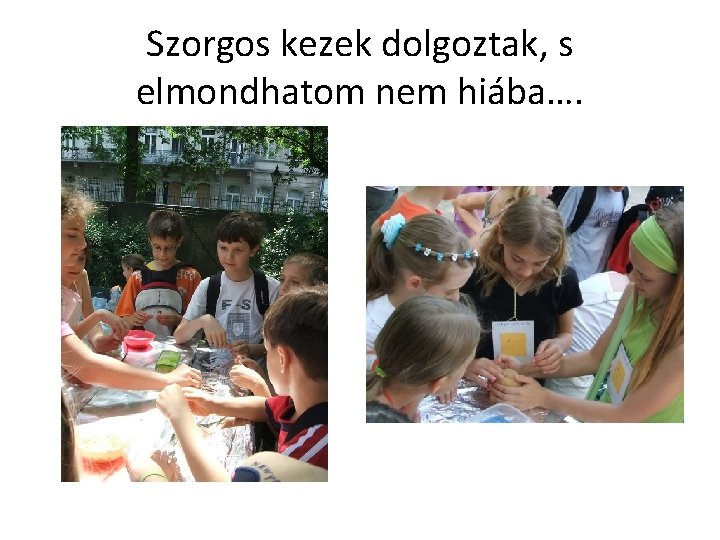 Szorgos kezek dolgoztak, s elmondhatom nem hiába…. 