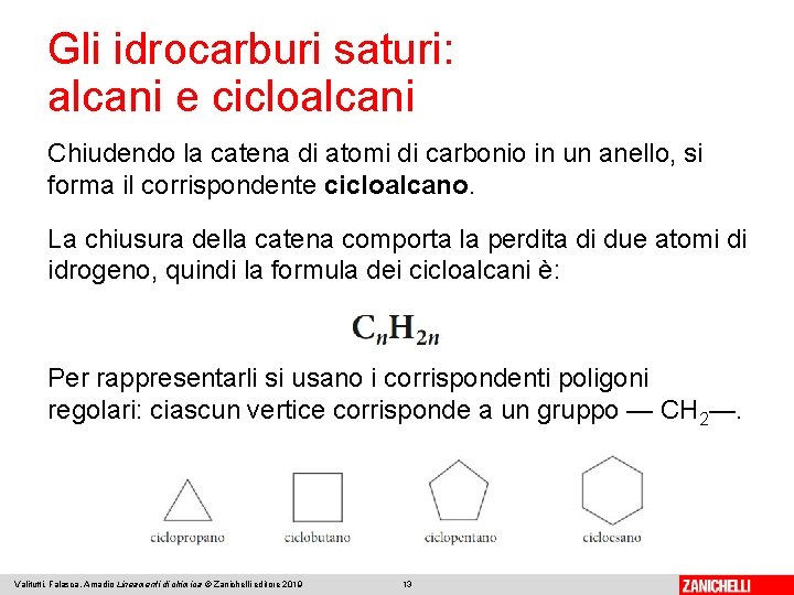 Gli idrocarburi saturi: alcani e cicloalcani Chiudendo la catena di atomi di carbonio in