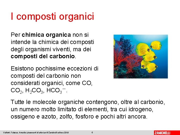 I composti organici Per chimica organica non si intende la chimica dei composti degli
