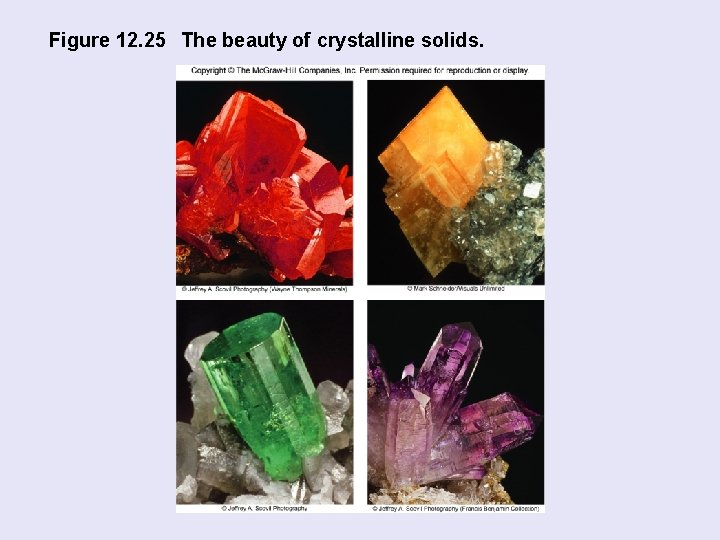 Figure 12. 25 The beauty of crystalline solids. 