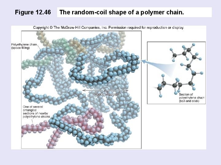 Figure 12. 46 The random-coil shape of a polymer chain. 