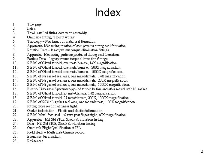 Index 1. 2. 3. 4. 5. 6. 7. 8. 9. 10. 11. 12. 13.